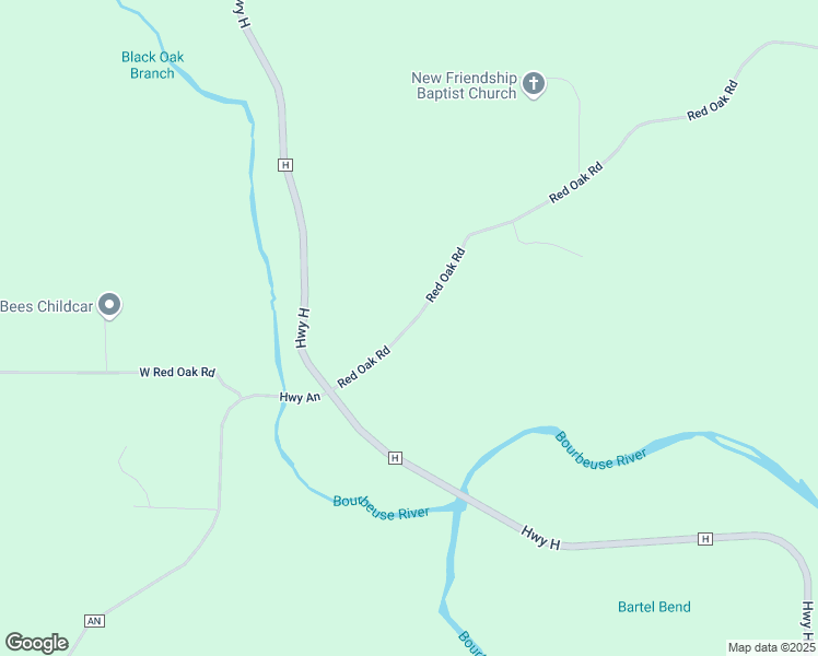 map of restaurants, bars, coffee shops, grocery stores, and more near 8944 Red Oak Road in Gerald