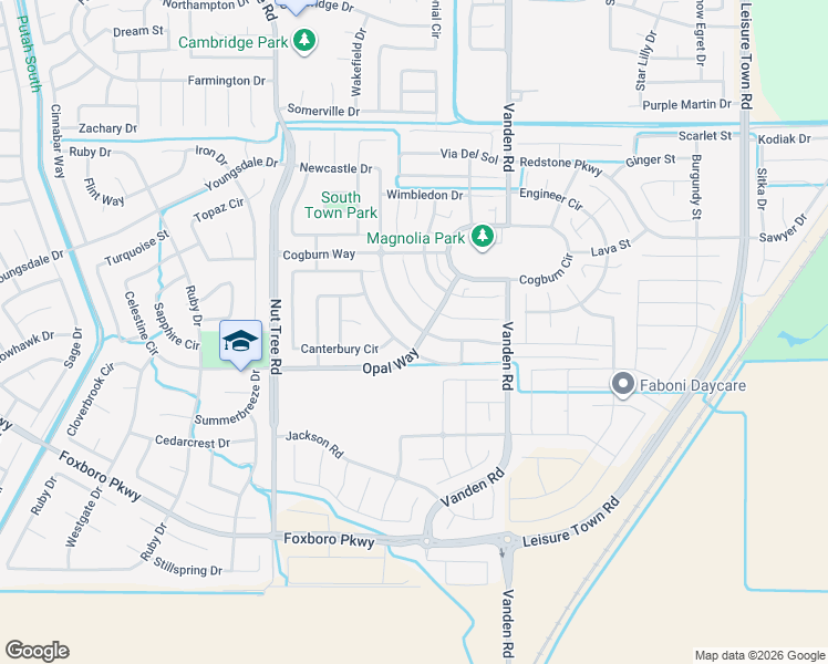map of restaurants, bars, coffee shops, grocery stores, and more near 2215 Newcastle Drive in Vacaville