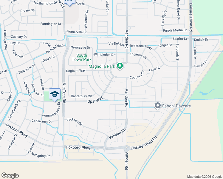 map of restaurants, bars, coffee shops, grocery stores, and more near 2258 Newcastle Drive in Vacaville