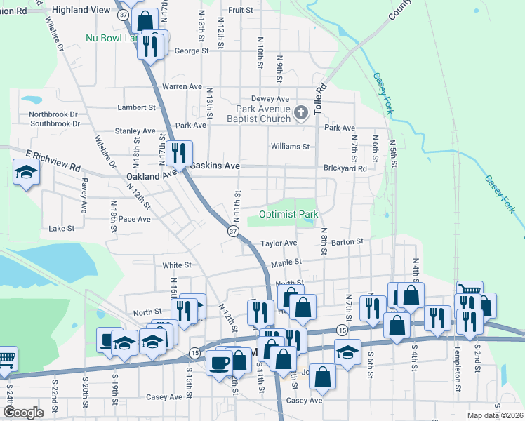 map of restaurants, bars, coffee shops, grocery stores, and more near 1017 Pace Avenue in Mount Vernon