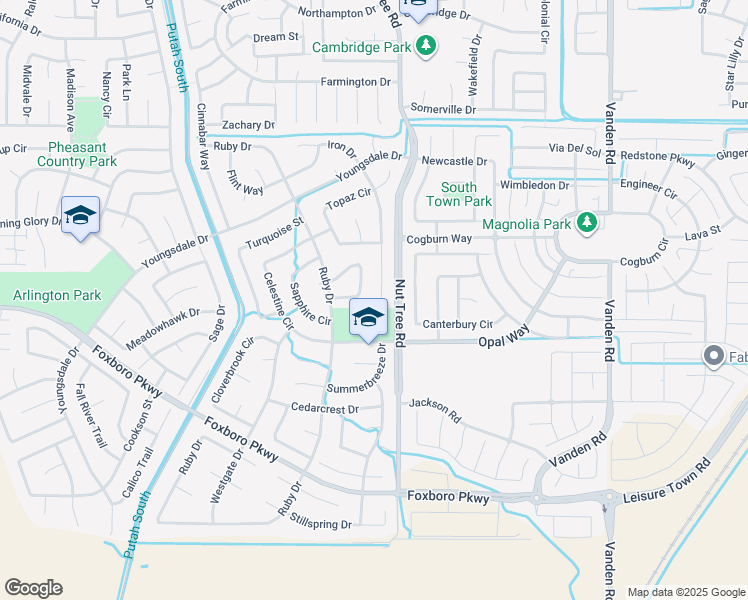 map of restaurants, bars, coffee shops, grocery stores, and more near 1060 Copper Court in Vacaville