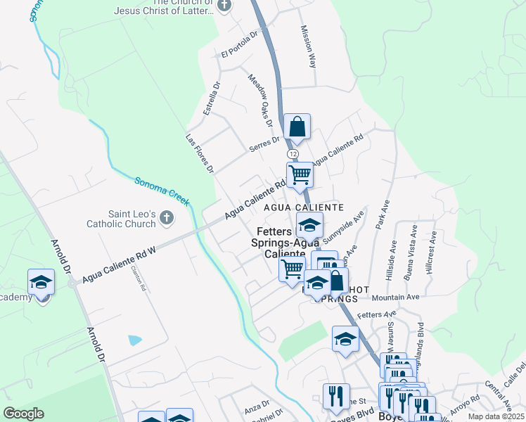 map of restaurants, bars, coffee shops, grocery stores, and more near 168 Casabella Drive in Sonoma