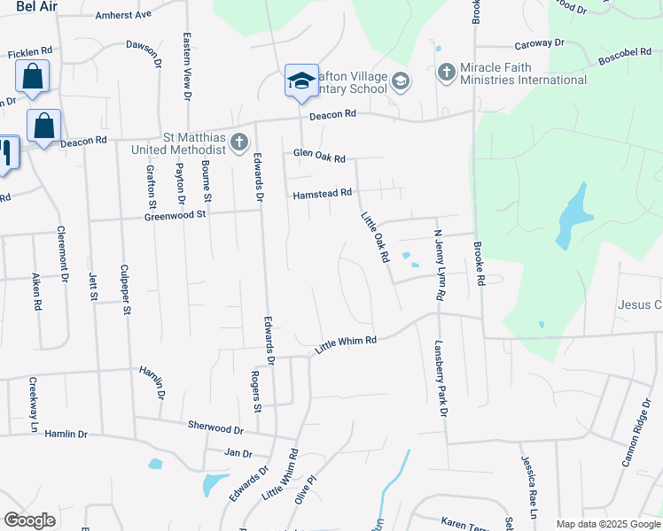 map of restaurants, bars, coffee shops, grocery stores, and more near 241 Camwood Court in Fredericksburg