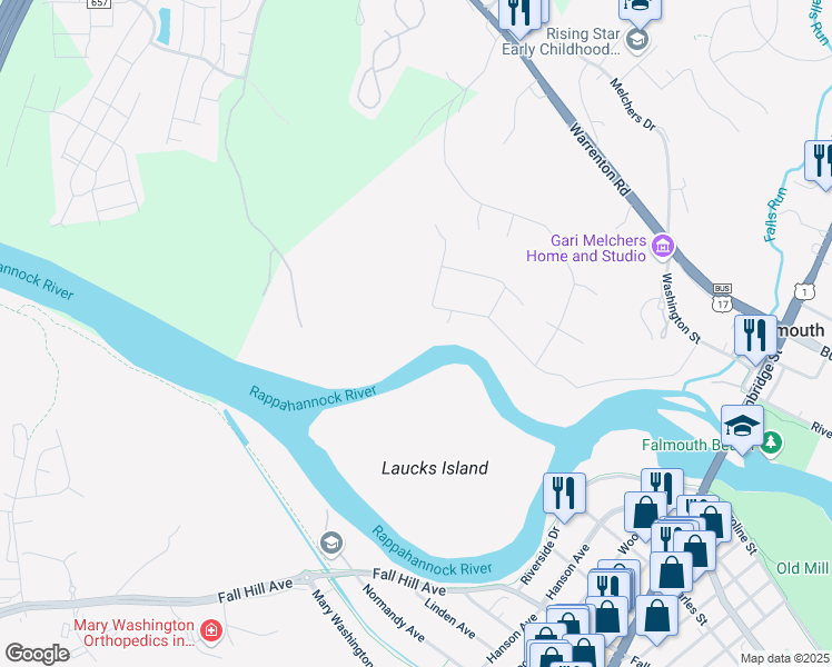 map of restaurants, bars, coffee shops, grocery stores, and more near 318 Ingleside Drive in Falmouth