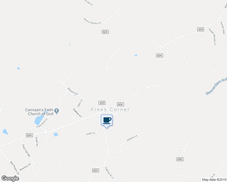 map of restaurants, bars, coffee shops, grocery stores, and more near 18 Salvington Road in Fredericksburg