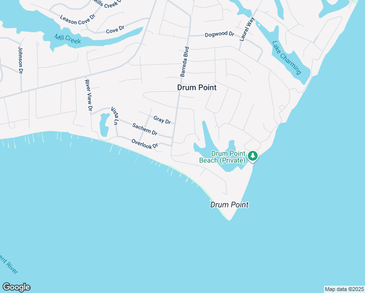 map of restaurants, bars, coffee shops, grocery stores, and more near 419 Seagull Lane in Lusby