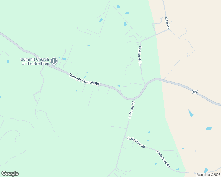 map of restaurants, bars, coffee shops, grocery stores, and more near 513 Summit Church Road in Mount Crawford