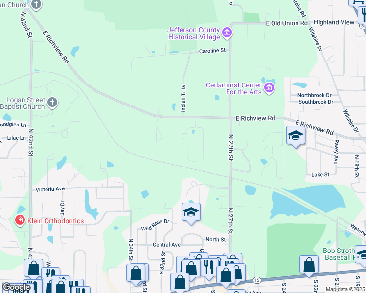 map of restaurants, bars, coffee shops, grocery stores, and more near 5 Webster Hill Estates in Mount Vernon