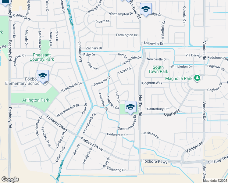 map of restaurants, bars, coffee shops, grocery stores, and more near 804 Sapphire Circle in Vacaville
