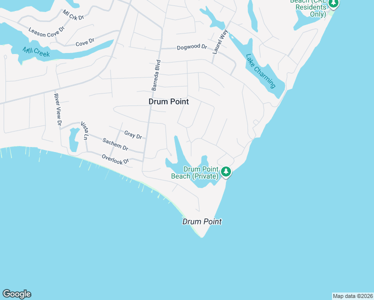map of restaurants, bars, coffee shops, grocery stores, and more near 12987 Holly Way in Lusby