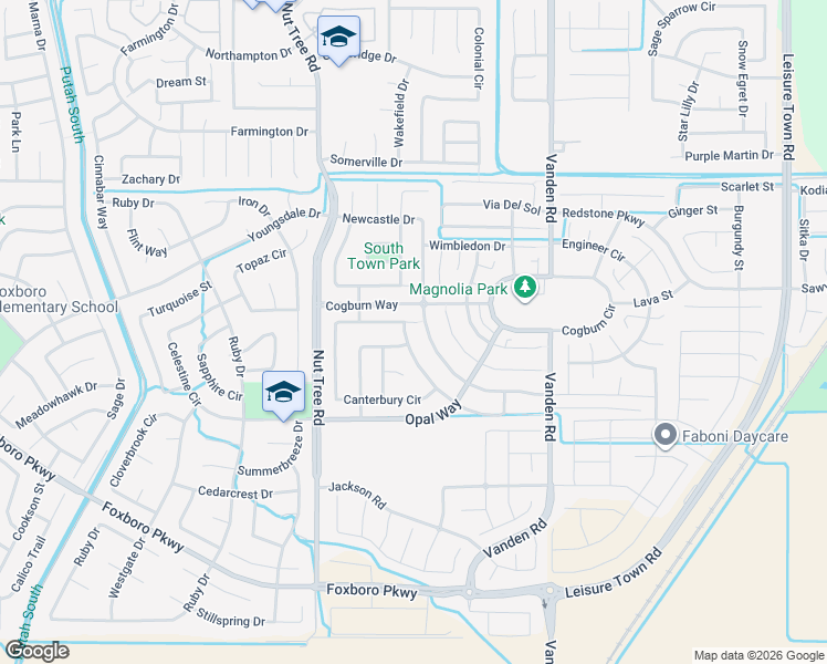 map of restaurants, bars, coffee shops, grocery stores, and more near 1001 Canterbury Court in Vacaville