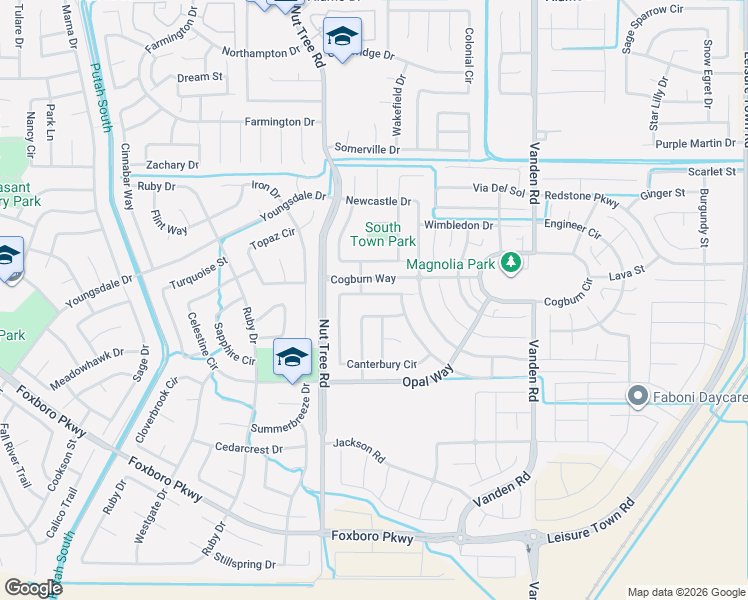 map of restaurants, bars, coffee shops, grocery stores, and more near 740 Canterbury Circle in Vacaville