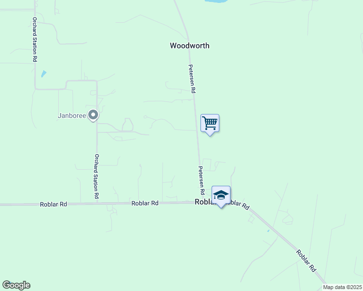 map of restaurants, bars, coffee shops, grocery stores, and more near 6780 Petersen Road in Petaluma