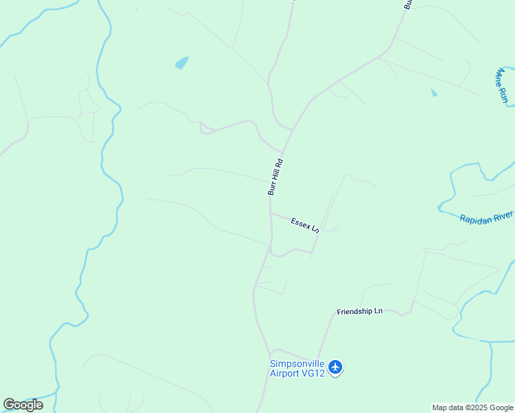 map of restaurants, bars, coffee shops, grocery stores, and more near 5564 Burr Hill Road in Rhoadesville