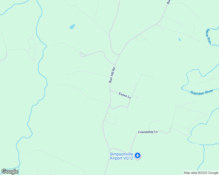 map of restaurants, bars, coffee shops, grocery stores, and more near 5564 Burr Hill Road in Rhoadesville