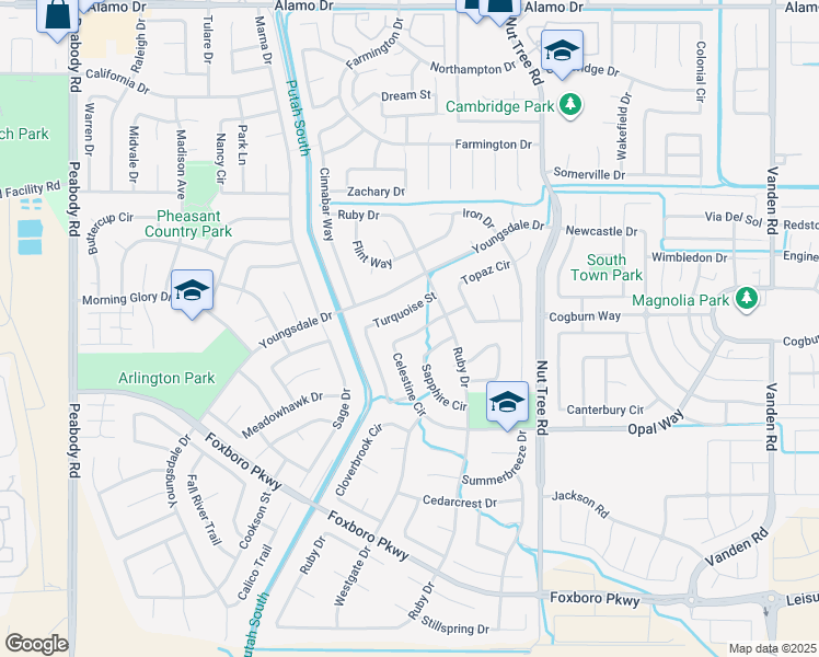 map of restaurants, bars, coffee shops, grocery stores, and more near 833 Celestine Circle in Vacaville