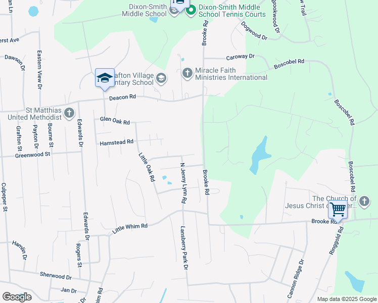 map of restaurants, bars, coffee shops, grocery stores, and more near 8 Little Field Drive in Fredericksburg