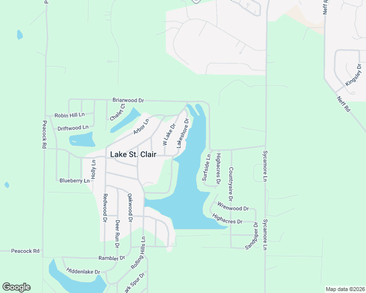 map of restaurants, bars, coffee shops, grocery stores, and more near 418 Lakeshore Drive in Saint Clair