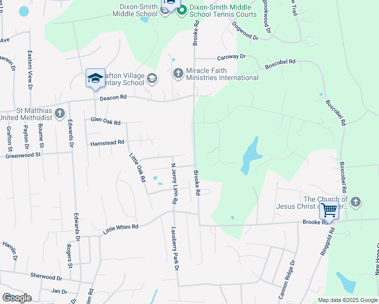 map of restaurants, bars, coffee shops, grocery stores, and more near 2 Little Field Drive in Fredericksburg