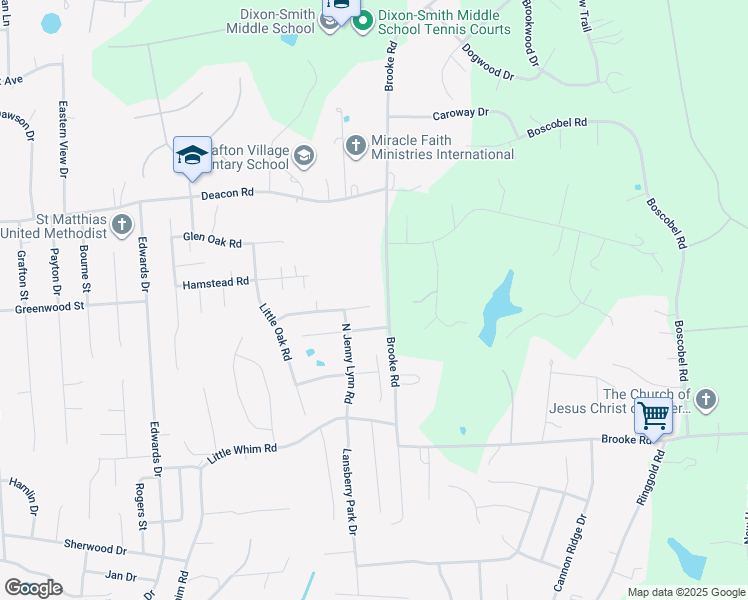 map of restaurants, bars, coffee shops, grocery stores, and more near 4 Little Field Drive in Fredericksburg