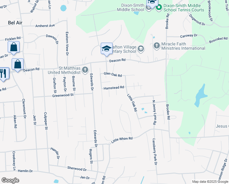 map of restaurants, bars, coffee shops, grocery stores, and more near 4 Calvert Court in Fredericksburg
