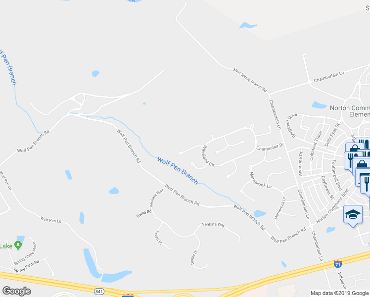 map of restaurants, bars, coffee shops, grocery stores, and more near 9107 Bingham View Court in Prospect