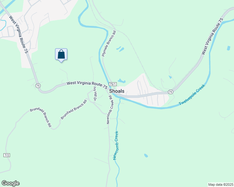 map of restaurants, bars, coffee shops, grocery stores, and more near 3670 West Virginia 75 in Huntington