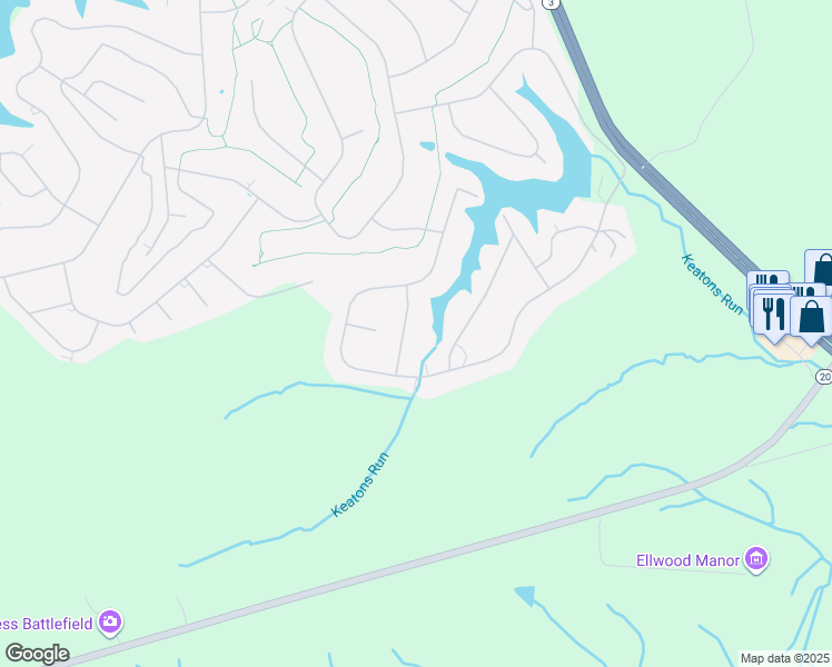 map of restaurants, bars, coffee shops, grocery stores, and more near 115 Indian Hills Road in Locust Grove