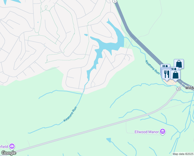 map of restaurants, bars, coffee shops, grocery stores, and more near 116 Larkspur Lane in Locust Grove