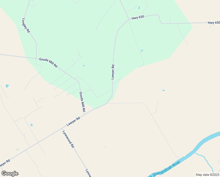 map of restaurants, bars, coffee shops, grocery stores, and more near Lawyer Road in McGaheysville