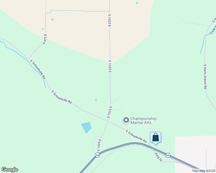 map of restaurants, bars, coffee shops, grocery stores, and more near 3570-3756 South 1025 East in Birdseye