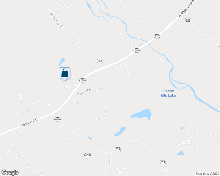 map of restaurants, bars, coffee shops, grocery stores, and more near 267 Country Club Drive in Stanardsville