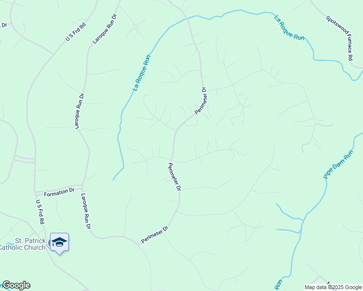 map of restaurants, bars, coffee shops, grocery stores, and more near 13515 Perimeter Drive in Fredericksburg