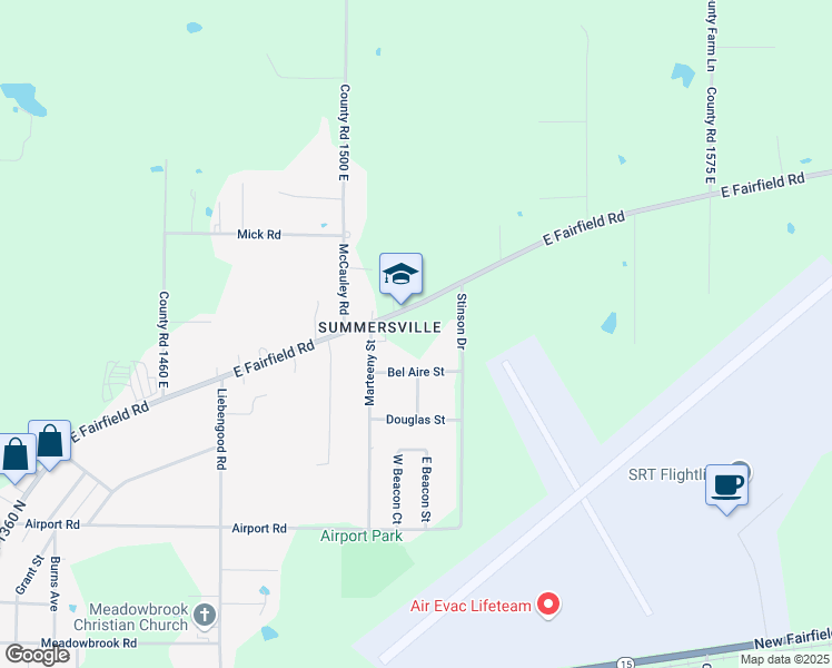 map of restaurants, bars, coffee shops, grocery stores, and more near 1118 Fairfield Road in Mount Vernon