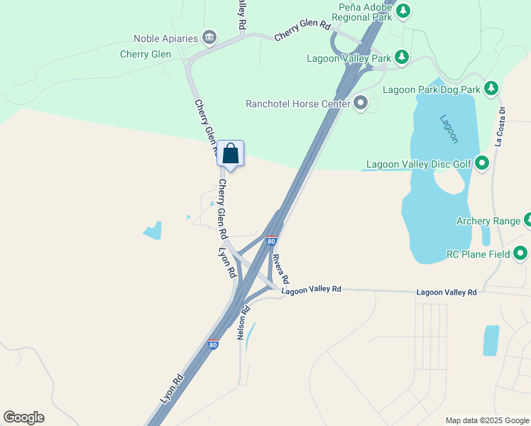 map of restaurants, bars, coffee shops, grocery stores, and more near 5666 Cherry Glen Road in Vacaville