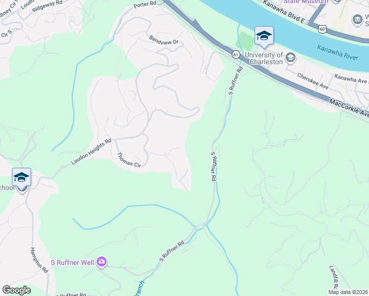 map of restaurants, bars, coffee shops, grocery stores, and more near 1612 East Ridge Place in Charleston