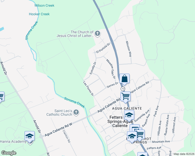 map of restaurants, bars, coffee shops, grocery stores, and more near 301 Francisco Drive in Sonoma