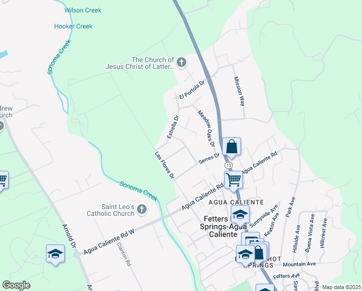 map of restaurants, bars, coffee shops, grocery stores, and more near 301 Francisco Drive in Sonoma