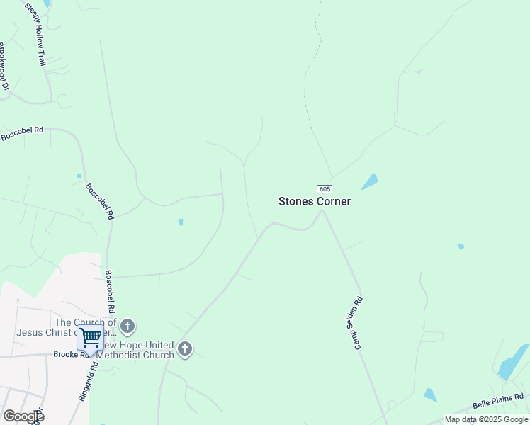 map of restaurants, bars, coffee shops, grocery stores, and more near 259 New Hope Church Road in Fredericksburg