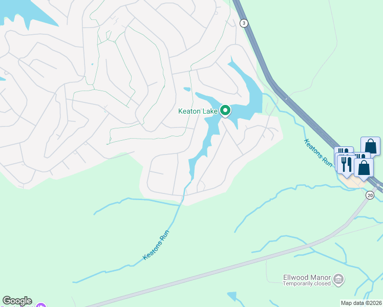 map of restaurants, bars, coffee shops, grocery stores, and more near 1208 Eastover Parkway in Locust Grove
