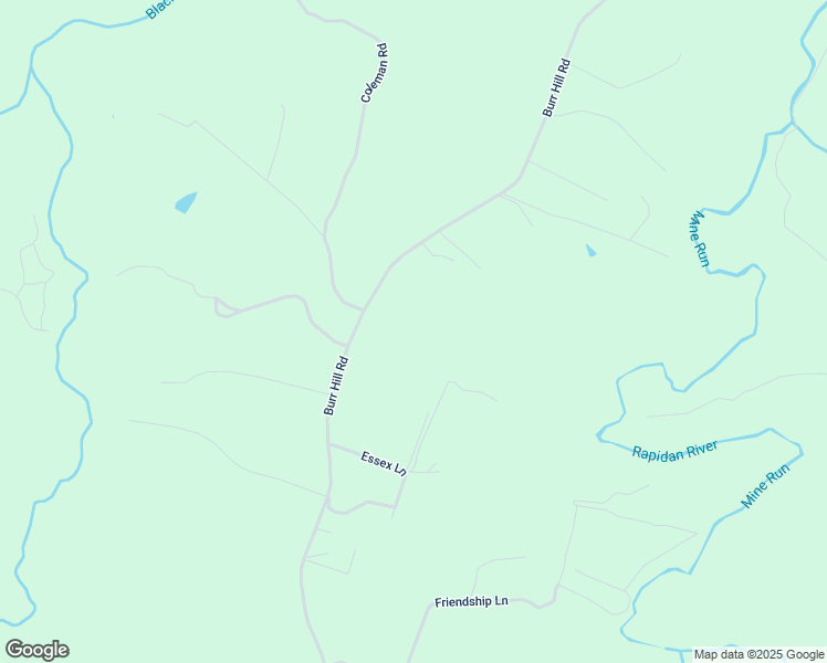 map of restaurants, bars, coffee shops, grocery stores, and more near 5419 Burr Hill Road in Rhoadesville
