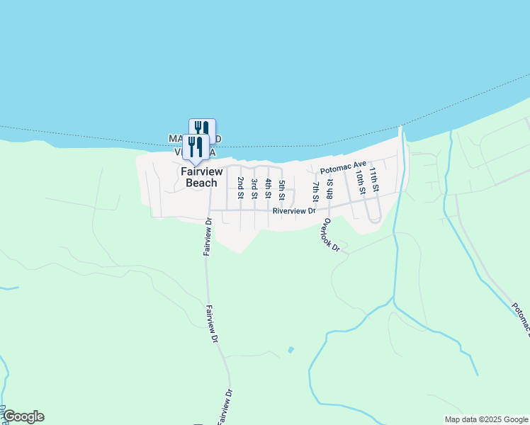 map of restaurants, bars, coffee shops, grocery stores, and more near 6160 4th Street in King George