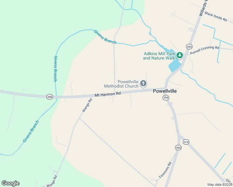 map of restaurants, bars, coffee shops, grocery stores, and more near 35372 Mount Hermon Road in Pittsville