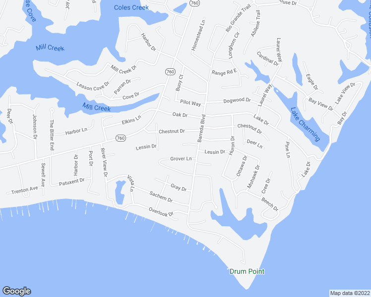 map of restaurants, bars, coffee shops, grocery stores, and more near 339 Lessin Drive in Lusby