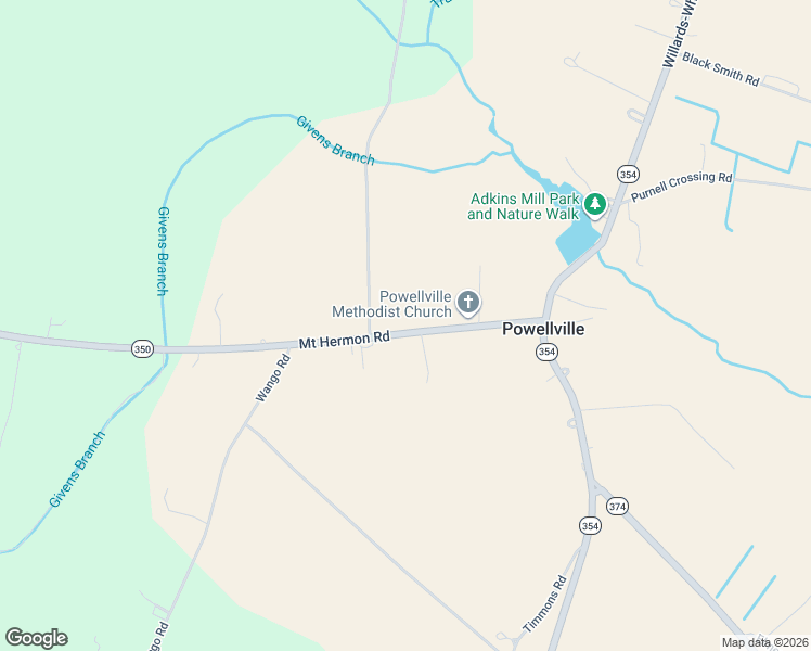 map of restaurants, bars, coffee shops, grocery stores, and more near 35372-35686 Mount Hermon Road in Pittsville