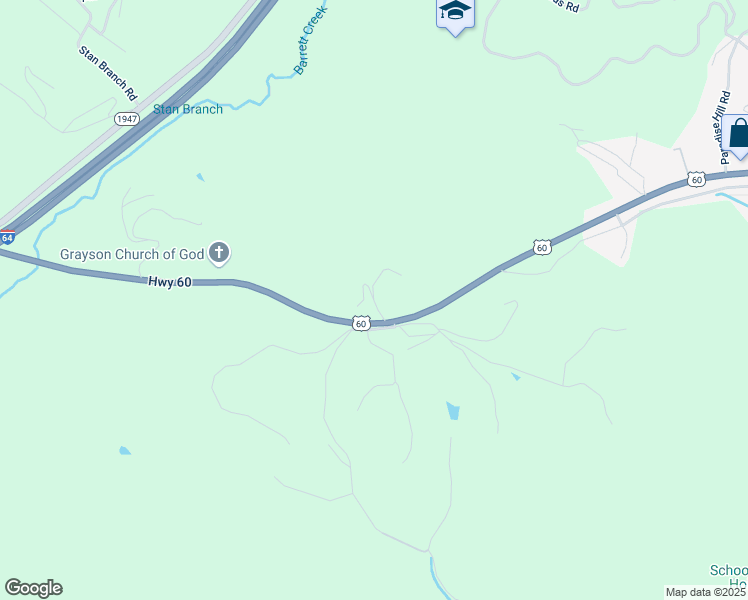 map of restaurants, bars, coffee shops, grocery stores, and more near Radio Tower Road in Carter County