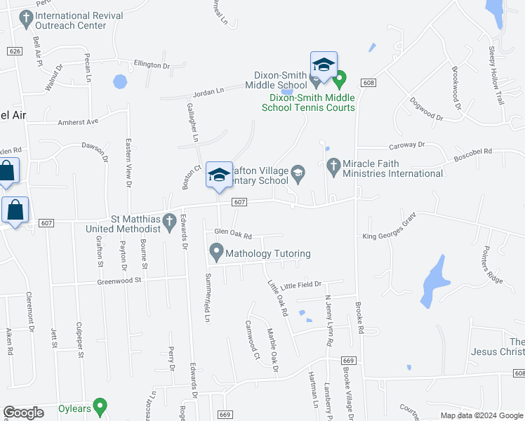 map of restaurants, bars, coffee shops, grocery stores, and more near 486 Deacon Road in Fredericksburg