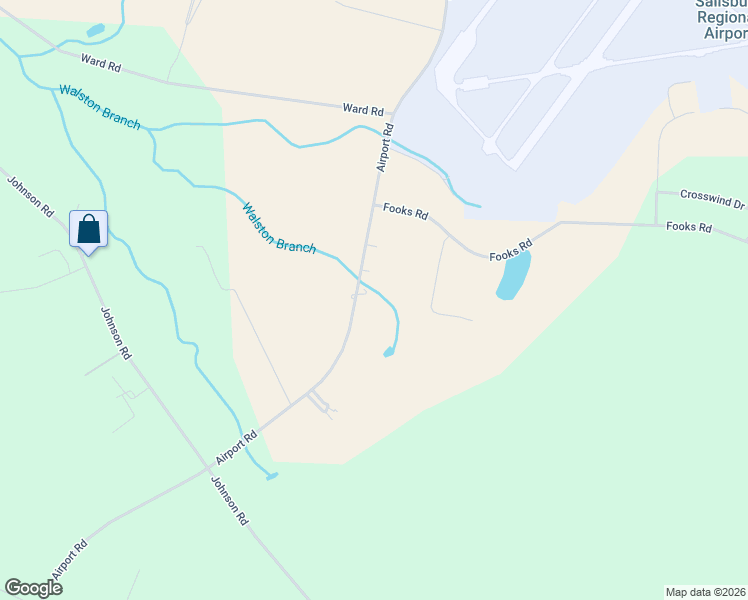 map of restaurants, bars, coffee shops, grocery stores, and more near 5025 Airport Road in Salisbury
