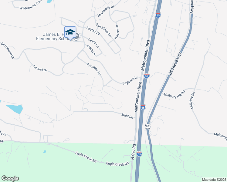 map of restaurants, bars, coffee shops, grocery stores, and more near 7558 Hillcress Court in Barnhart