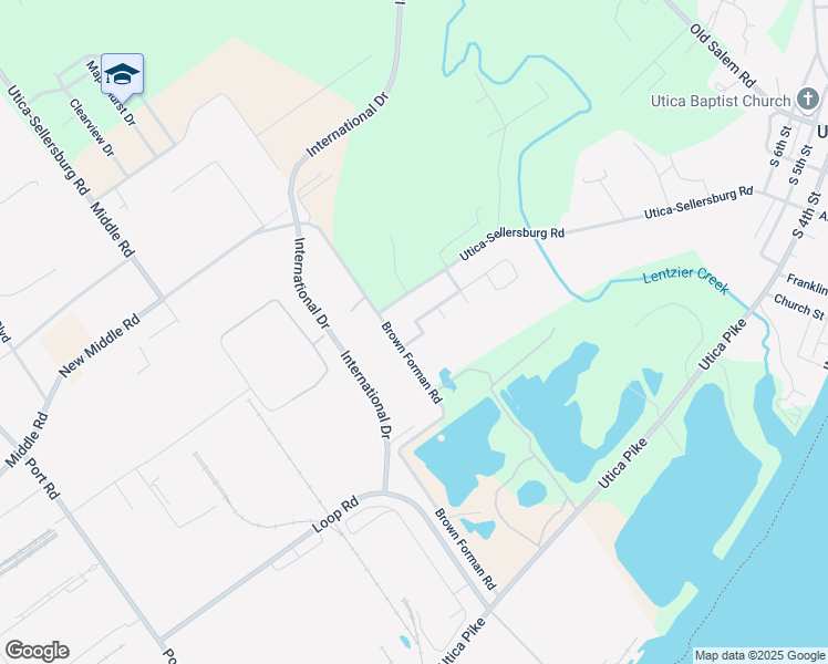 map of restaurants, bars, coffee shops, grocery stores, and more near 1509 High Meadow Road in Jeffersonville